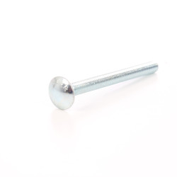 Surub cu filet metric, cu cap bombat torbant, zincat alb, diametru cap 20.65 mm, M8 x 120 mm
