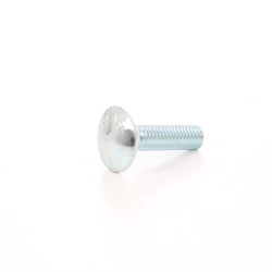Surub cu filet metric, cu cap bombat torbant, zincat alb, diametru cap 20.65 mm, M8 x 40 mm