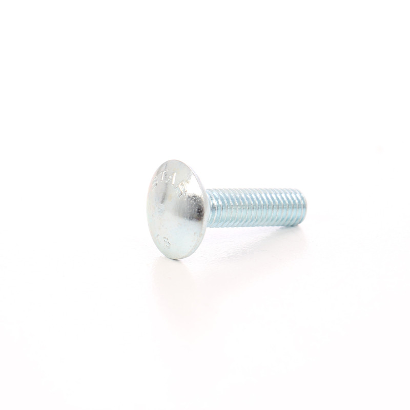 Surub cu filet metric, cu cap bombat torbant, zincat alb, diametru cap 20.65 mm, M8 x 40 mm Surub cu filet metric, cu cap bombat torbant, zincat alb, diametru cap 20.65 mm, M8 x 40 mm