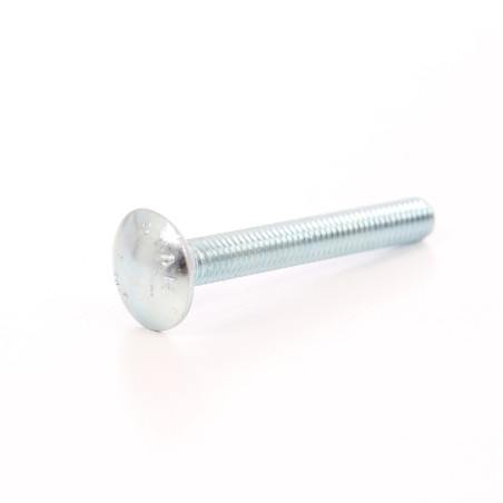 Surub cu filet metric, cu cap bombat torbant, zincat alb, diametru cap 20.65 mm, M8 x 70 mm