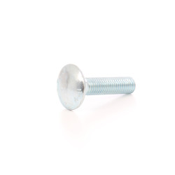 Surub cu filet metric, cu cap bombat torbant, zincat alb, diametru cap 30.65 mm, M12 x 50 mm