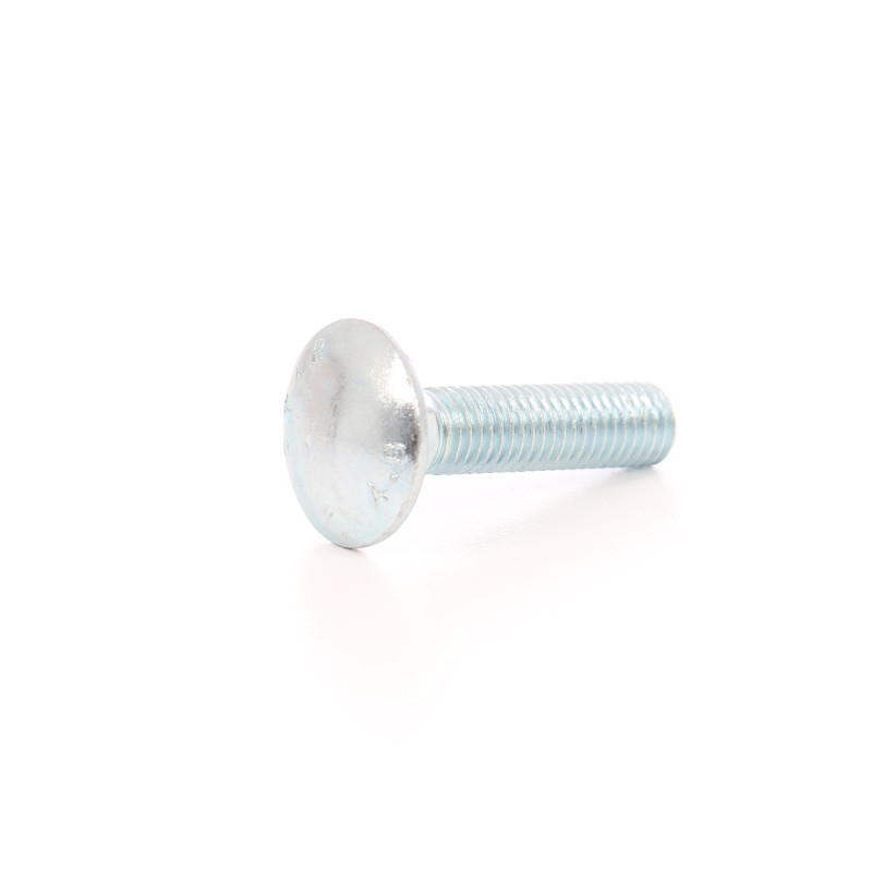 Surub cu filet metric, cu cap bombat torbant, zincat alb, diametru cap 30.65 mm, M12 x 50 mm Surub cu filet metric, cu cap bombat torbant, zincat alb, diametru cap 30.65 mm, M12 x 50 mm