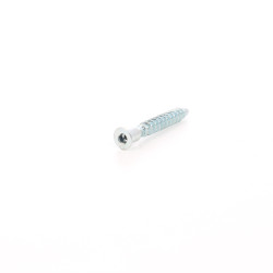 Surub de cuplare, pentru PAL, cu cap inecat, din otel, zincat alb, 7 x 50 mm, 25 bucati