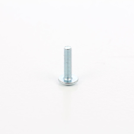 Surub pentru lemn, cu cap bombat combinat, amprenta cruce, din otel, zincat alb, 4 x 16 mm