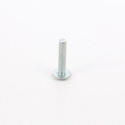 Surub pentru lemn, cu cap bombat combinat, amprenta cruce, din otel, zincat alb, 4 x 18 mm