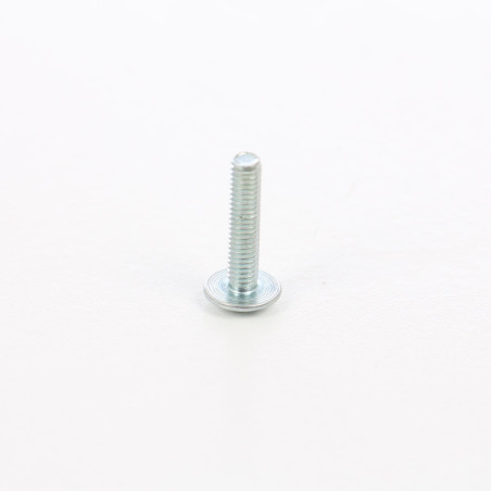 Surub pentru lemn, cu cap bombat combinat, amprenta cruce, din otel, zincat alb, 4 x 18 mm