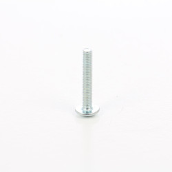 Surub pentru lemn, cu cap bombat combinat, amprenta cruce, din otel, zincat alb, 4 x 25 mm