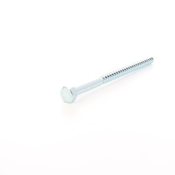 Surub pentru lemn, cu cap hexagonal, DIN 571, zincat alb, 10 x 180 mm