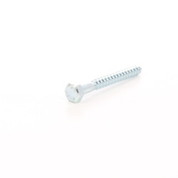 Surub pentru lemn, cu cap hexagonal, DIN 571, zincat alb, 7 x 60 mm