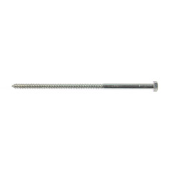 Surub pentru lemn, cu cap hexagonal, zincat alb, 12 x 280 mm