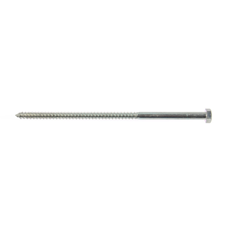 Surub pentru lemn, cu cap hexagonal, zincat alb, 12 x 280 mm Surub pentru lemn, cu cap hexagonal, zincat alb, 12 x 280 mm