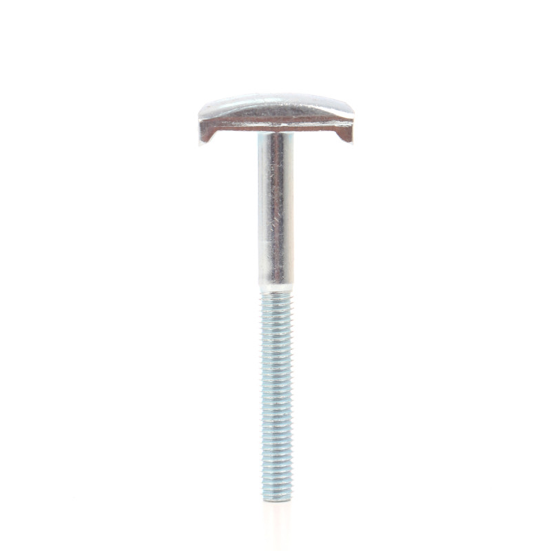 Surub pentru panou gard, cu cap T, din otel, zincat alb, M8 x 80 mm Surub pentru panou gard, cu cap T, din otel, zincat alb, M8 x 80 mm
