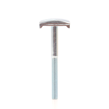 Surub pentru panou gard, cu cap T, din otel, zincat alb, M8 x 80 mm