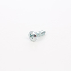 Surub pentru tabla, cu cap bombat, amprenta cruce, din otel, zincat alb, 4.8 x 16 mm