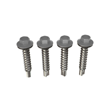 Surub pentru tigla metalica, autoforant, Bilka, gri (RAL 7024), 4.8 x 20 mm, 250 bucati