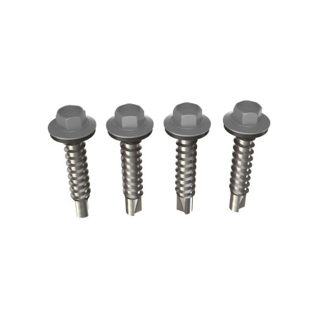 Surub pentru tigla metalica, autoforant, Bilka, gri (RAL 7024), 4.8 x 35 mm, 250 bucati