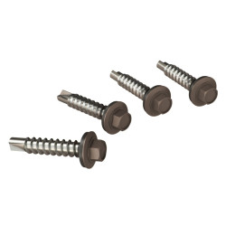 Surub pentru tigla metalica, autoforant, Bilka, maro inchis (RAL 8019), 4.8 x 35 mm, 250 bucati