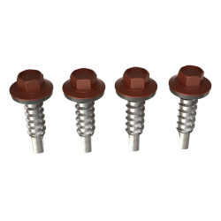 Surub pentru tigla metalica, autoforant, Bilka, maro (RAL 8017), 4.8 x 20 mm, 250 bucati