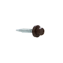Surub pentru tigla metalica, autoforant, Bilka, maro (RAL 8017), 4.8 x 35 mm, 100 bucati