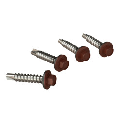 Surub pentru tigla metalica, autoforant, Bilka, maro (RAL 8017), 4.8 x 35 mm, 250 bucati