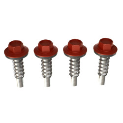 Surub pentru tigla metalica, autoforant, Bilka, rosu inchis (RAL 3009), 4.8 x 20 mm, 250 bucati