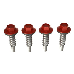 Surub pentru tigla metalica, autoforant, Bilka, rosu (RAL 3011), 4.8 x 20 mm, 250 bucati