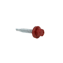 Surub pentru tigla metalica, autoforant, Bilka, rosu (RAL 3011), 4.8 x 35 mm, 100 bucati