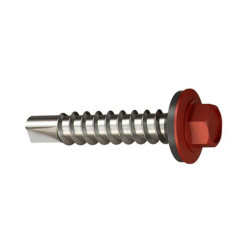 Surub pentru tigla metalica, autoforant, Bilka, rosu (RAL 3011), 4.8 x 35 mm, 250 bucati