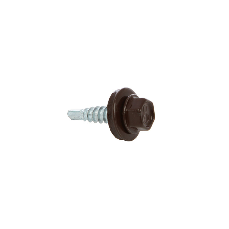 Surub pentru tigla metalica, autoforant, Etanco, maro (RAL 8017), 4.8 x 20 mm, 250 bucati Surub pentru tigla metalica, autoforant, Etanco, maro (RAL 8017), 4.8 x 20 mm, 250 bucati