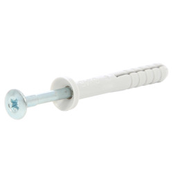 Surub Rigips cu diblu din plastic, cap conic semi-inecat, din otel zincat, 6 x 45 mm, 100 buc/cutie