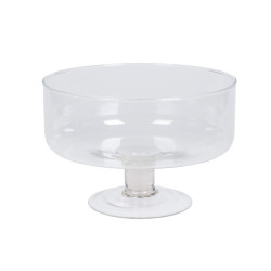 Bol decorativ YE1000790, sticla, transparent, 19 x 14 cm