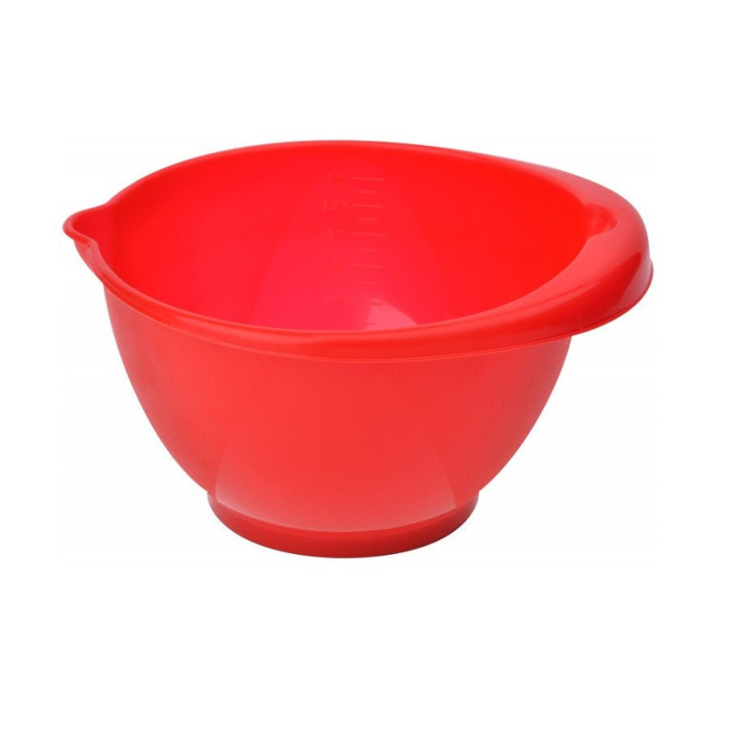 Bol pentru mixer Agora Plast 419K, plastic, diverse culori, 14 x 21 cm, 2L