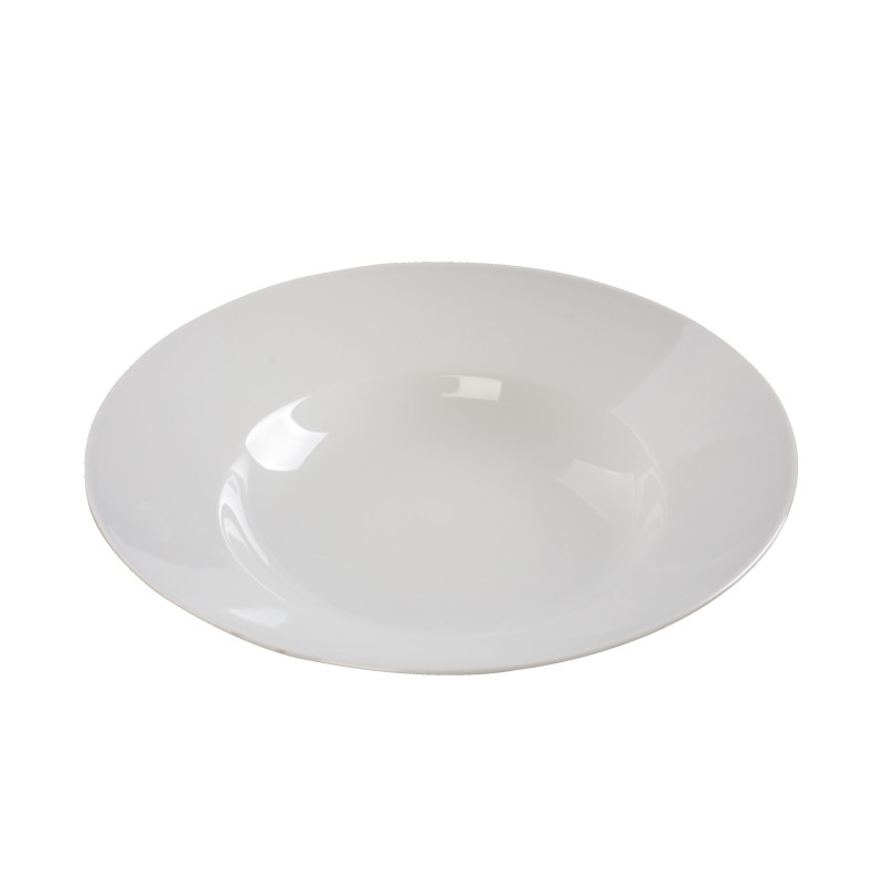 Bol pentru paste, portelan, alb, 26.4 cm