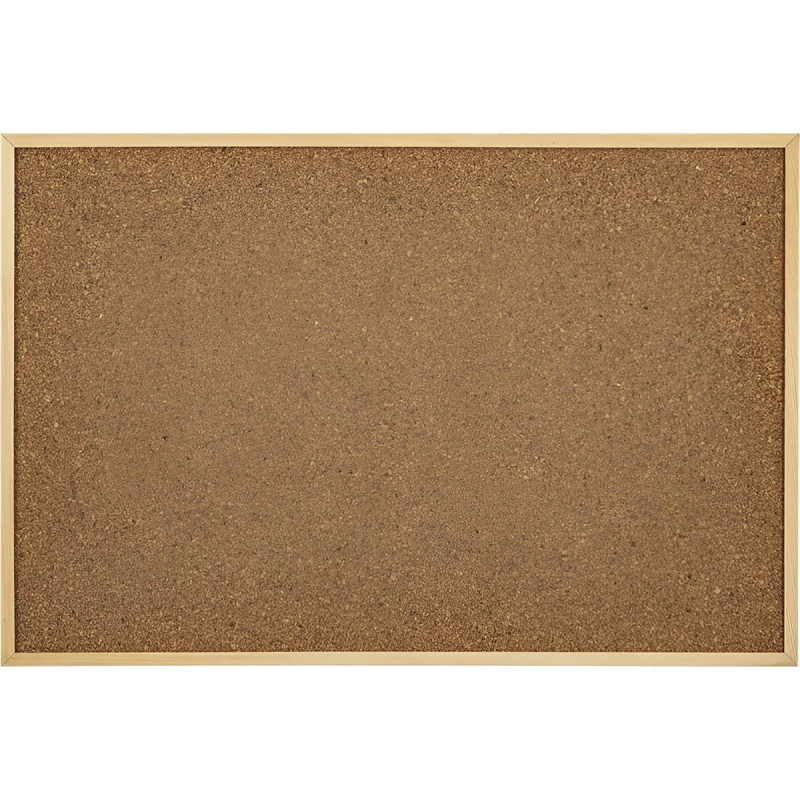 Tabla din pluta Noki, DY500003, cu rama, maro, 60 x 90 cm