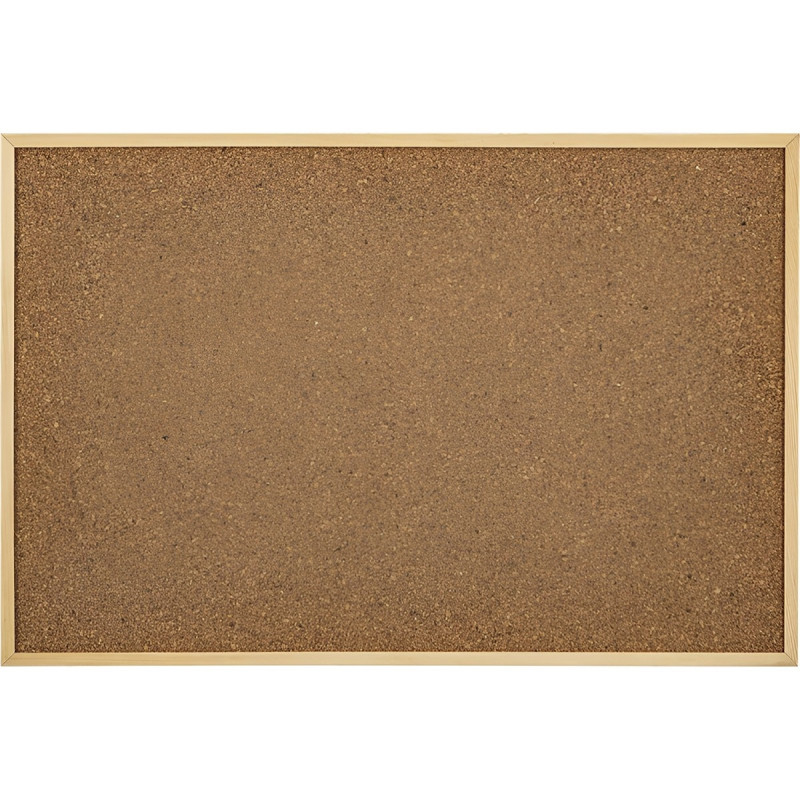 Tabla din pluta Noki, DY500004, cu rama, maro, 90 x 120 cm