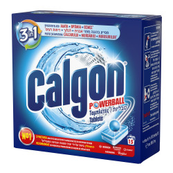 Tablete anticalcar Calgon automat 3 in 1 PowerBall pentru masina de spalat, 15 tablete