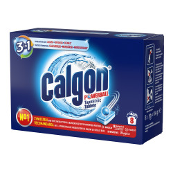 Tablete anticalcar Calgon automat 3 in 1 PowerBall pentru masina de spalat, 8 tablete