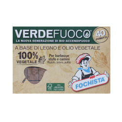 Tablete pentru aprins focul Verdefuoco, lemn reciclat, 40 buc