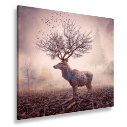 Tablou canvas Major Changes, SimplyArt, standard, panza + sasiu lemn de brad, 90 x 90 cm