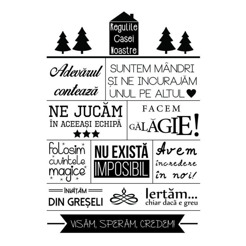 Tablou canvas PT1303, mesaj motivational, panza + sasiu, 45 x 60 cm