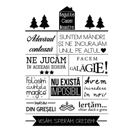 Tablou canvas PT1303, mesaj motivational, panza + sasiu, 45 x 60 cm