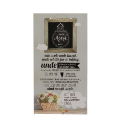 Tablou ES9294, mesaj motivational, imprimat pe lemn, 48 x 25.5 cm