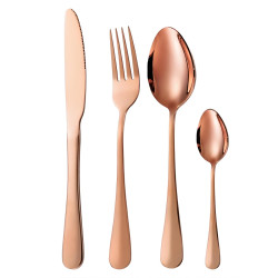 Tacamuri 1010RG, inox, roz, set 24 piese