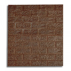 Tapet autoadeziv 3D Naimeed D3312, PVC, 77 x 70 cm, model caramida, maro
