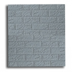 Tapet autoadeziv 3D Naimeed D3314, PVC, 77 x 70 cm, model caramida, gri