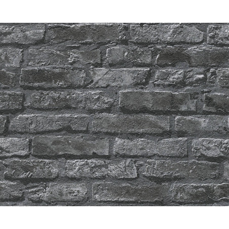 Tapet hartie, model caramida, AS Creation Black & White 954701, 10 x 0.53 m