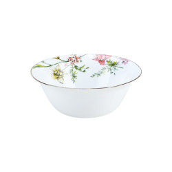 Bol pentru servirea mesei 21066G, sticla termica, alb + multicolor, 12.7 cm
