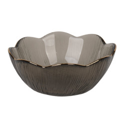 Bol pentru servirea mesei 2BLW245-HGR, sticla, negru, 12.4 cm