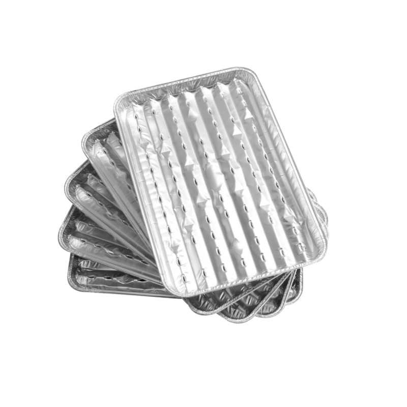 Tava aluminiu pentru gratar, Landmann, 34 x 23 cm, set 5 buc