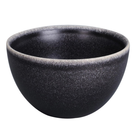 Bol pentru servirea mesei D4112B, portelan, gri inchis, 15 cm